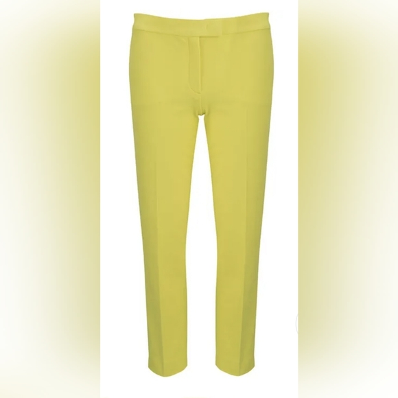 JOSEPH Gabardine Stretch Queen Cropped Trousers Yellow uk12 - Picture 6 of 16